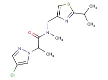 2-(4-chloro-1H-pyrazol-1-yl)-N-[(2-isopropyl-1,3-thiazol-4-yl)methyl]-N-methylpropanamide