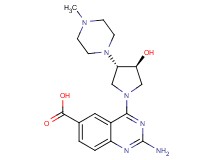 2-amino-4-[(3S*,4S*)-3-hydroxy-4-(4-methylpiperazin-1-yl)pyrrolidin-1-yl]quinazoline-6-carboxylic acid
