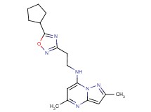 N-[2-(5-cyclopentyl-1,2,4-oxadiazol-3-yl)ethyl]-2,5-dimethylpyrazolo[1,5-a]pyrimidin-7-amine