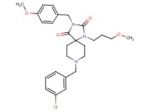 8-(3-chlorobenzyl)-3-(4-methoxybenzyl)-1-(3-methoxypropyl)-1,3,8-triazaspiro[4.5]decane-2,4-dione