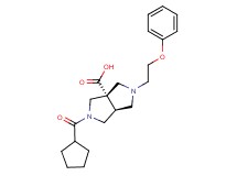 (3aS*,6aS*)-2-(cyclopentylcarbonyl)-5-(2-phenoxyethyl)hexahydropyrrolo[3,4-c]pyrrole-3a(1H)-carboxylic acid