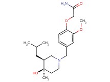 2-(4-{[(3S*,4R*)-4-hydroxy-3-isobutyl-4-methylpiperidin-1-yl]methyl}-2-methoxyphenoxy)acetamide