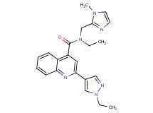 N-ethyl-2-(1-ethyl-1H-pyrazol-4-yl)-N-[(1-methyl-1H-imidazol-2-yl)methyl]quinoline-4-carboxamide