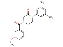 1-(3,5-dimethylphenyl)-4-(2-methoxyisonicotinoyl)-2-piperazinone