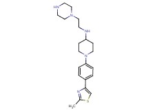 1-[4-(2-methyl-1,3-thiazol-4-yl)phenyl]-N-[2-(1-piperazinyl)ethyl]-4-piperidinamine bis(trifluoroacetate)