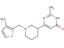 2-methyl-6-{1-[(3-methyl-2-thienyl)methyl]piperidin-3-yl}pyrimidin-4(3H)-one