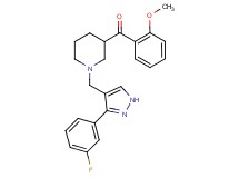 (1-{[3-(3-fluorophenyl)-1H-pyrazol-4-yl]methyl}-3-piperidinyl)(2-methoxyphenyl)methanone