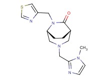(1S*,5R*)-3-[(1-methyl-1H-imidazol-2-yl)methyl]-6-(1,3-thiazol-4-ylmethyl)-3,6-diazabicyclo[3.2.2]nonan-7-one