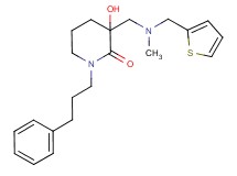 3-hydroxy-3-{[methyl(2-thienylmethyl)amino]methyl}-1-(3-phenylpropyl)piperidin-2-one