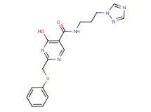 4-hydroxy-2-[(phenylthio)methyl]-N-[3-(1H-1,2,4-triazol-1-yl)propyl]pyrimidine-5-carboxamide