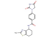 4-(2,4-dioxo-1-imidazolidinyl)-N-(2-methyl-4,5,6,7-tetrahydro-1,3-benzothiazol-4-yl)benzamide