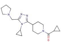 1-(cyclopropylcarbonyl)-4-[4-cyclopropyl-5-(pyrrolidin-1-ylmethyl)-4H-1,2,4-triazol-3-yl]piperidine