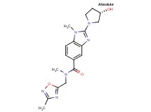 2-[(3S)-3-hydroxy-1-pyrrolidinyl]-N,1-dimethyl-N-[(3-methyl-1,2,4-oxadiazol-5-yl)methyl]-1H-benzimidazole-5-carboxamide