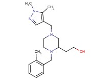 2-[4-[(1,5-dimethyl-1H-pyrazol-4-yl)methyl]-1-(2-methylbenzyl)-2-piperazinyl]ethanol