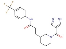 3-[1-(1H-pyrazol-4-ylcarbonyl)piperidin-3-yl]-N-[4-(trifluoromethyl)phenyl]propanamide