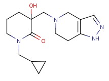 1-(cyclopropylmethyl)-3-hydroxy-3-(1,4,6,7-tetrahydro-5H-pyrazolo[4,3-c]pyridin-5-ylmethyl)-2-piperidinone