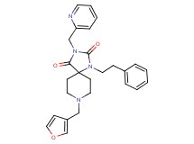 8-(3-furylmethyl)-1-(2-phenylethyl)-3-(2-pyridinylmethyl)-1,3,8-triazaspiro[4.5]decane-2,4-dione