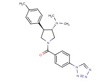 (3S*,4R*)-N,N-dimethyl-4-(4-methylphenyl)-1-[4-(1H-tetrazol-1-yl)benzoyl]pyrrolidin-3-amine