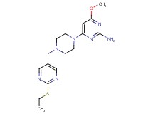 4-(4-{[2-(ethylthio)pyrimidin-5-yl]methyl}piperazin-1-yl)-6-methoxypyrimidin-2-amine