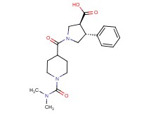 (3S*,4R*)-1-({1-[(dimethylamino)carbonyl]piperidin-4-yl}carbonyl)-4-phenylpyrrolidine-3-carboxylic acid