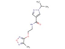 1-isopropyl-N-{2-[(4-methyl-1,2,5-oxadiazol-3-yl)oxy]ethyl}-1H-pyrazole-4-carboxamide