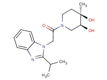 (3S*,4R*)-1-[(2-isopropyl-1H-benzimidazol-1-yl)acetyl]-4-methylpiperidine-3,4-diol