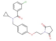 3-chloro-N-cyclopropyl-N-{4-[2-(2,5-dioxo-1-pyrrolidinyl)ethoxy]benzyl}benzamide