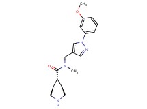 rel-(1R,5S,6r)-N-{[1-(3-methoxyphenyl)-1H-pyrazol-4-yl]methyl}-N-methyl-3-azabicyclo[3.1.0]hexane-6-carboxamide hydrochloride