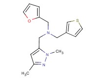 1-(1,3-dimethyl-1H-pyrazol-5-yl)-N-(2-furylmethyl)-N-(3-thienylmethyl)methanamine