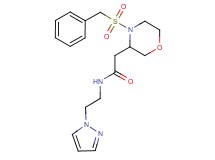 2-[4-(benzylsulfonyl)-3-morpholinyl]-N-[2-(1H-pyrazol-1-yl)ethyl]acetamide