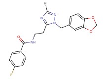 N-{2-[1-(1,3-benzodioxol-5-ylmethyl)-1H-1,2,4-triazol-5-yl]ethyl}-4-fluorobenzamide