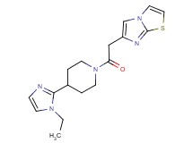 6-{2-[4-(1-ethyl-1H-imidazol-2-yl)piperidin-1-yl]-2-oxoethyl}imidazo[2,1-b][1,3]thiazole