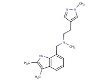 N-[(2,3-dimethyl-1H-indol-7-yl)methyl]-N-methyl-2-(1-methyl-1H-pyrazol-4-yl)ethanamine