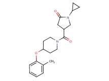 1-cyclopropyl-4-{[4-(2-methylphenoxy)-1-piperidinyl]carbonyl}-2-pyrrolidinone