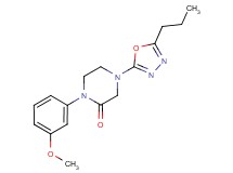 1-(3-methoxyphenyl)-4-(5-propyl-1,3,4-oxadiazol-2-yl)piperazin-2-one