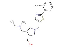 ((3R*,4R*)-4-{[ethyl(methyl)amino]methyl}-1-{[2-(2-methylphenyl)-1,3-thiazol-5-yl]methyl}pyrrolidin-3-yl)methanol
