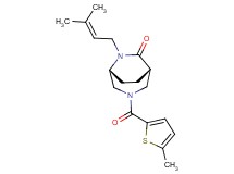 (1S*,5R*)-6-(3-methyl-2-buten-1-yl)-3-[(5-methyl-2-thienyl)carbonyl]-3,6-diazabicyclo[3.2.2]nonan-7-one