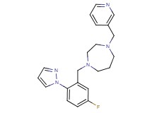 1-[5-fluoro-2-(1H-pyrazol-1-yl)benzyl]-4-(3-pyridinylmethyl)-1,4-diazepane