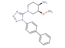 (3S*,4R*)-1-(1-biphenyl-4-yl-1H-tetrazol-5-yl)-3-methoxypiperidin-4-amine