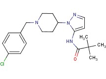 N-{1-[1-(4-chlorobenzyl)-4-piperidinyl]-1H-pyrazol-5-yl}-2,2-dimethylpropanamide