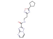 N-[2-(5-cyclopentyl-1,2,4-oxadiazol-3-yl)ethyl][1,2,4]triazolo[1,5-a]pyrimidine-2-carboxamide