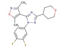1-(3,4-difluorophenyl)-5-(3,5-dimethylisoxazol-4-yl)-3-(tetrahydro-2H-pyran-4-yl)-1H-1,2,4-triazole