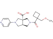 (3aR*,6aR*)-2-{[1-(methoxymethyl)cyclobutyl]carbonyl}-5-(4-pyridinyl)hexahydropyrrolo[3,4-c]pyrrole-3a(1H)-carboxylic acid