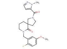 7-(2-fluoro-5-methoxybenzyl)-2-[(1-methyl-1H-pyrazol-5-yl)carbonyl]-2,7-diazaspiro[4.5]decan-6-one