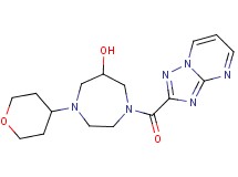 1-(tetrahydro-2H-pyran-4-yl)-4-([1,2,4]triazolo[1,5-a]pyrimidin-2-ylcarbonyl)-1,4-diazepan-6-ol