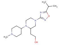 2-[4-(5-isopropyl-1,2,4-oxadiazol-3-yl)-1-(1-methyl-4-piperidinyl)-2-piperazinyl]ethanol