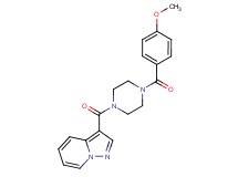 3-{[4-(4-methoxybenzoyl)-1-piperazinyl]carbonyl}pyrazolo[1,5-a]pyridine
