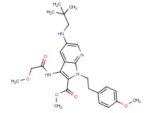 methyl 5-[(2,2-dimethylpropyl)amino]-3-[(methoxyacetyl)amino]-1-[2-(4-methoxyphenyl)ethyl]-1H-pyrrolo[2,3-b]pyridine-2-carboxylate
