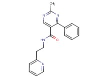 2-methyl-4-phenyl-N-(2-pyridin-2-ylethyl)pyrimidine-5-carboxamide