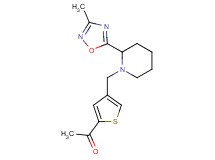 1-(4-{[2-(3-methyl-1,2,4-oxadiazol-5-yl)piperidin-1-yl]methyl}-2-thienyl)ethanone